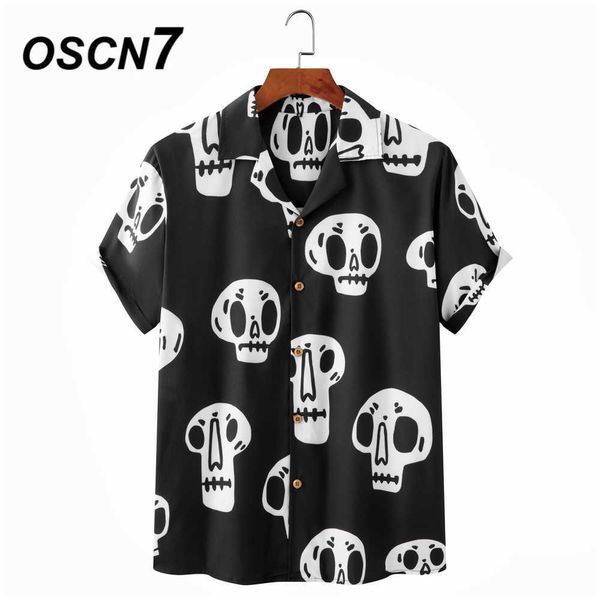 oscn7 casual printed short sleeve shirt men street hawaii beach oversize women fashion harujuku shirts for 102 210608, White;black
oscn7 casual printed short sleeve shirt men street hawaii beach oversize women fashion harujuku shirts for 102 210608, White;black