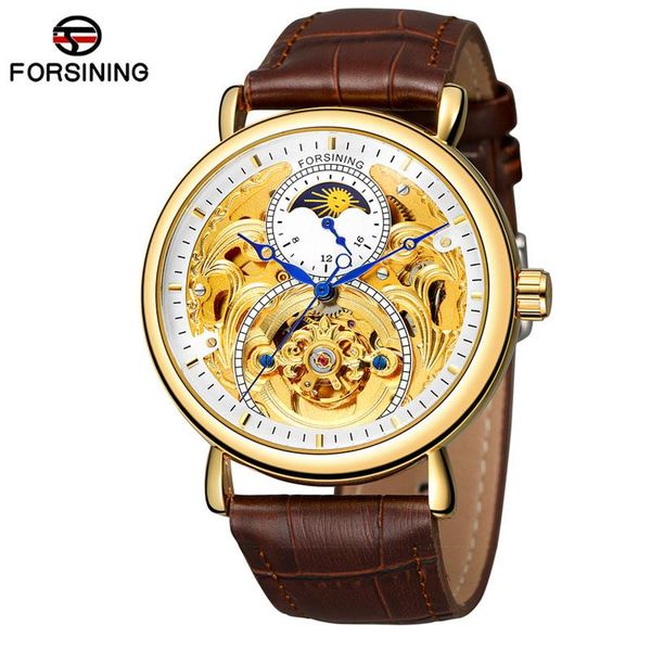 wristwatches gold men watches automatic watch men's tungsten steel business mechanical wristwatch male clock montre homme, Slivery;brown
wristwatches gold men watches automatic watch men's tungsten steel business mechanical wristwatch male clock montre homme, Slivery;brown