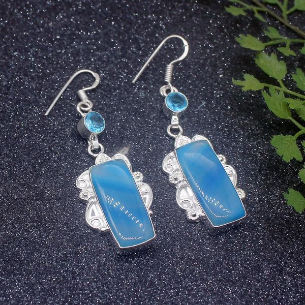 dangle & chandelier elegant blue botswanaagate zz silver color for women drop earrings 2 1/4 inch hd497
dangle & chandelier elegant blue botswanaagate zz silver color for women drop earrings 2 1/4 inch hd497