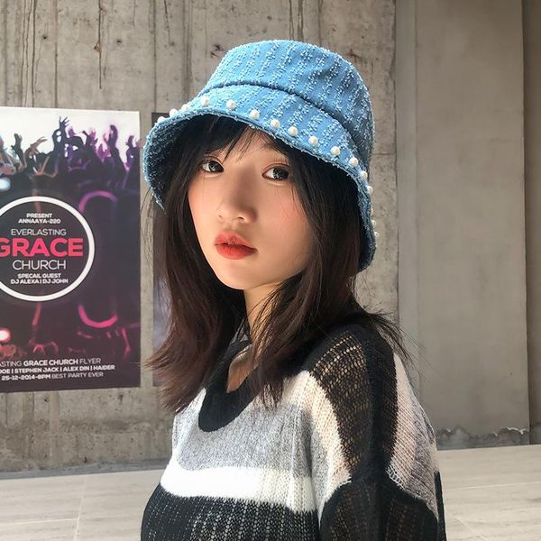 bucket hat women denim pearl designer panama retro get old japanese style blue fishing adjustable 2021 wide brim hats, Blue;gray
bucket hat women denim pearl designer panama retro get old japanese style blue fishing adjustable 2021 wide brim hats, Blue;gray