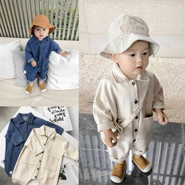 rompers autumn baby boy romper leisure denim long sleeve jumsuit born clothes 0-2y ll001 nf5g, Blue
rompers autumn baby boy romper leisure denim long sleeve jumsuit born clothes 0-2y ll001 nf5g, Blue