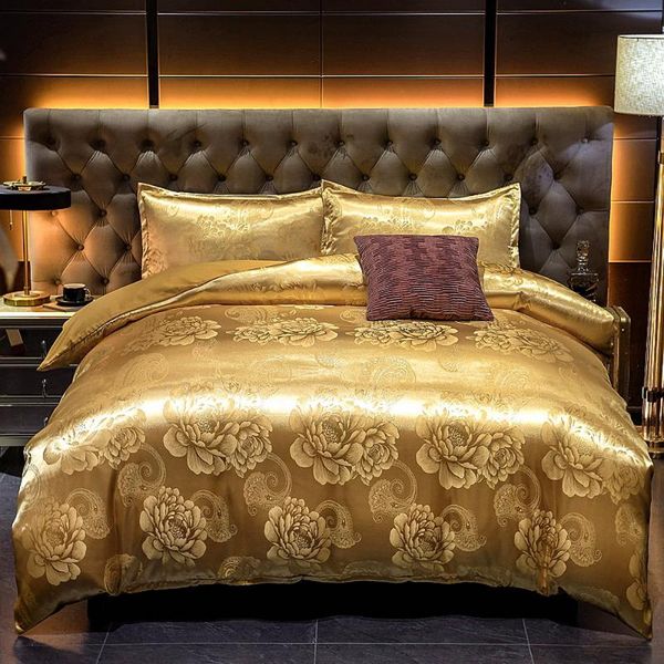 bedding sets home textile jacquard set pillowcase & duvet cover high-quality
