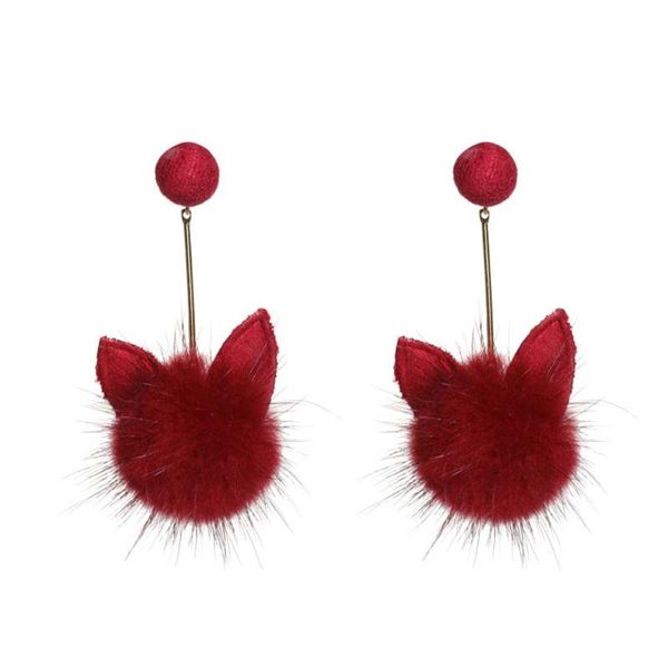 color korean winter fashion cat ear hair ball plush earrings trend dangle temperament jewelry & chandelier, Silver
color korean winter fashion cat ear hair ball plush earrings trend dangle temperament jewelry & chandelier, Silver