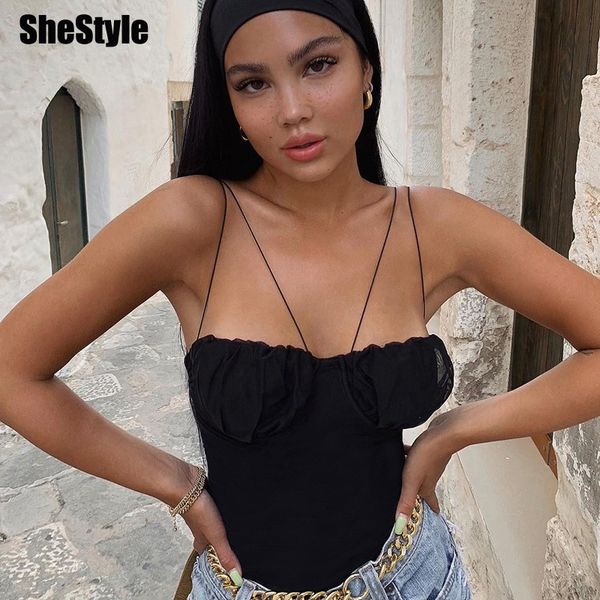 shestyle black backless stretchy bodysuits women sleeveless bra spaghetti strap bodycon summer autumn body 2021 fashionby, Black;white
shestyle black backless stretchy bodysuits women sleeveless bra spaghetti strap bodycon summer autumn body 2021 fashionby, Black;white