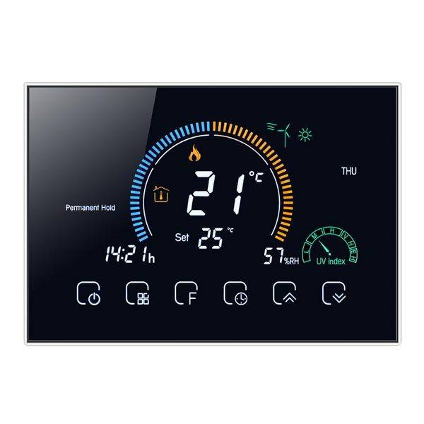 smart home control 95-240v wi-fi programmable thermostat six periods voice app water/gas boiler heating thermoregulator
smart home control 95-240v wi-fi programmable thermostat six periods voice app water/gas boiler heating thermoregulator