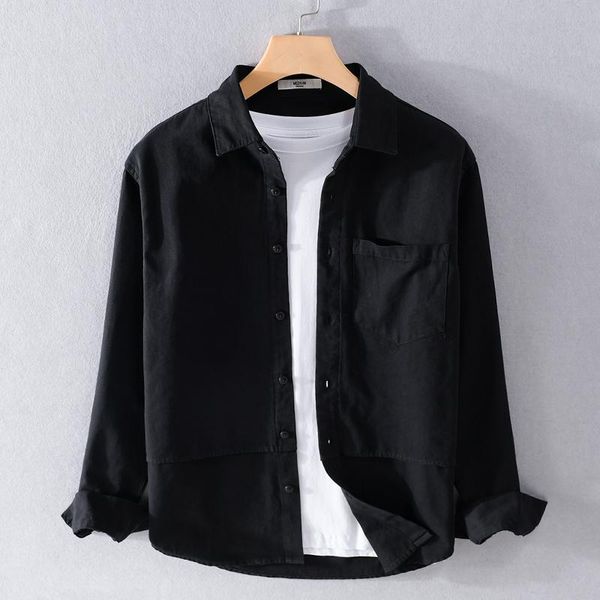 men's casual shirts 100% cotton long sleeve design comfortable brand shirt men fashion solid spring and autumn for chemise camisa, White;black
men's casual shirts 100% cotton long sleeve design comfortable brand shirt men fashion solid spring and autumn for chemise camisa, White;black