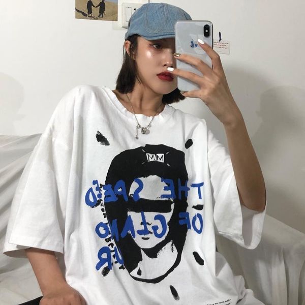 women's t-shirt summer short sleeve women print tee shirt loose harajuku basic t casual o-neck hipster tshirt tees 2021, White
women's t-shirt summer short sleeve women print tee shirt loose harajuku basic t casual o-neck hipster tshirt tees 2021, White