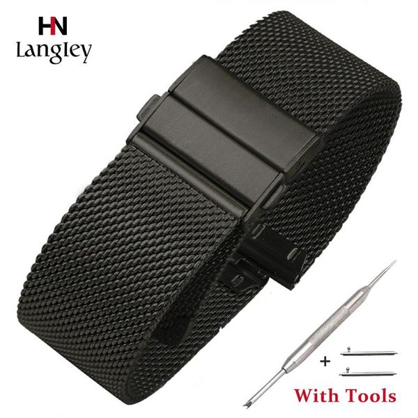 watch bands 20mm/22mm/24mm watchbands stainless steel mesh milanese strap double press butterfly clasp watches accessories wholesale, Black;brown
watch bands 20mm/22mm/24mm watchbands stainless steel mesh milanese strap double press butterfly clasp watches accessories wholesale, Black;brown