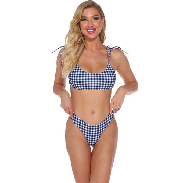 bandeau bikini micro two-piece suit high leg swimsuit female gingham swimwear women bathing brazilian biquini 210520, White;black
bandeau bikini micro two-piece suit high leg swimsuit female gingham swimwear women bathing brazilian biquini 210520, White;black