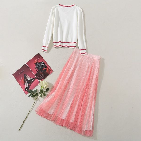 skirts korean fashion sweater suits autumn winter clothing set ladies sweetheart letter print pullovers+polka dot mesh skirts, Black
skirts korean fashion sweater suits autumn winter clothing set ladies sweetheart letter print pullovers+polka dot mesh skirts, Black