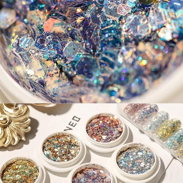 nail glitter 1set holographic set powder art pigment diy flake dust hexagon mermaid sequis, Silver;gold
nail glitter 1set holographic set powder art pigment diy flake dust hexagon mermaid sequis, Silver;gold
