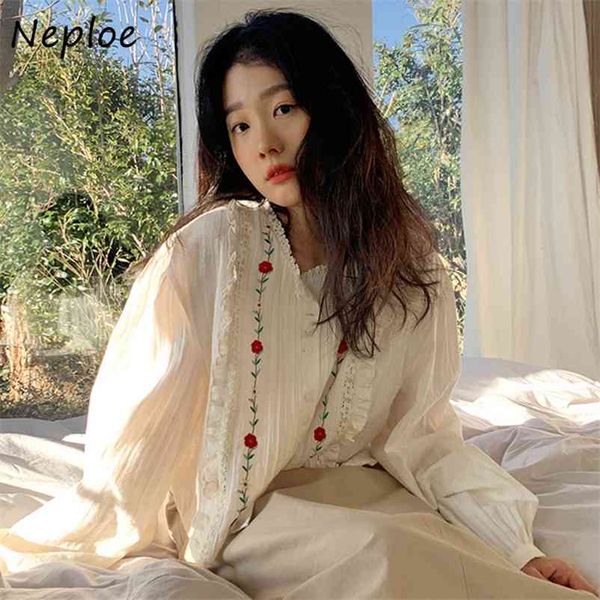 elegant flower embroidery loose blouse women o neck long sleeve single breast blusas spring ol shirt femme 210422, White
elegant flower embroidery loose blouse women o neck long sleeve single breast blusas spring ol shirt femme 210422, White