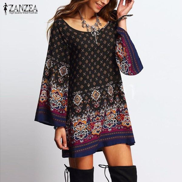 women dress 2021 zanzea autumn mini vintage print o neck long sleeve floral casual veatidos plus size s-5xl dresses, Black;gray
women dress 2021 zanzea autumn mini vintage print o neck long sleeve floral casual veatidos plus size s-5xl dresses, Black;gray