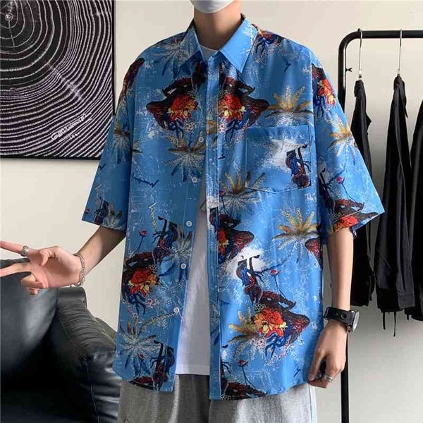 men's casual shirts summer short-sleeved fashion print hawaiian men streetwear korean loose flower mens s-3xl hocj, White;black
men's casual shirts summer short-sleeved fashion print hawaiian men streetwear korean loose flower mens s-3xl hocj, White;black