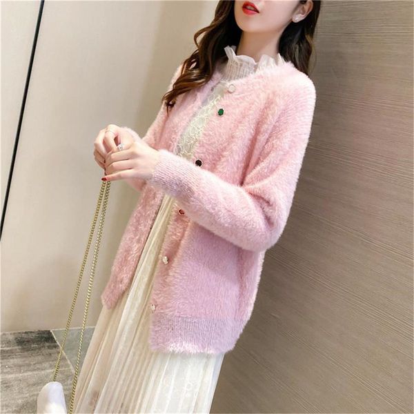 women's knits & tees simple korean vintage cardigan with buttons, women's casual coat for fall and winter sb34, White
women's knits & tees simple korean vintage cardigan with buttons, women's casual coat for fall and winter sb34, White