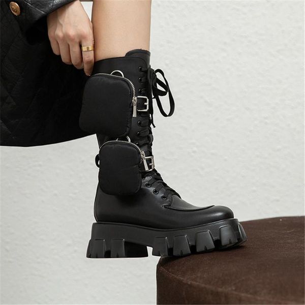 boots brand design women motorcycle fashion genuine leather woman winter platform shoes designer, Black
boots brand design women motorcycle fashion genuine leather woman winter platform shoes designer, Black