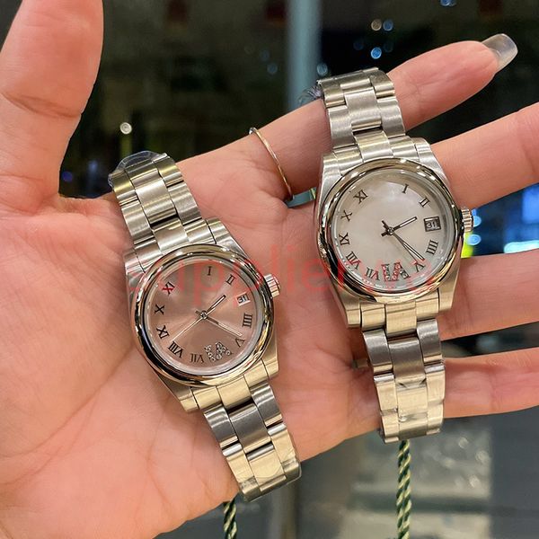 fashion 2022 ladies watch stainless steel strap temperament automatic mechanical watch pink dial crystal diamond rolx women wristwatches, Slivery;brown
fashion 2022 ladies watch stainless steel strap temperament automatic mechanical watch pink dial crystal diamond rolx women wristwatches, Slivery;brown