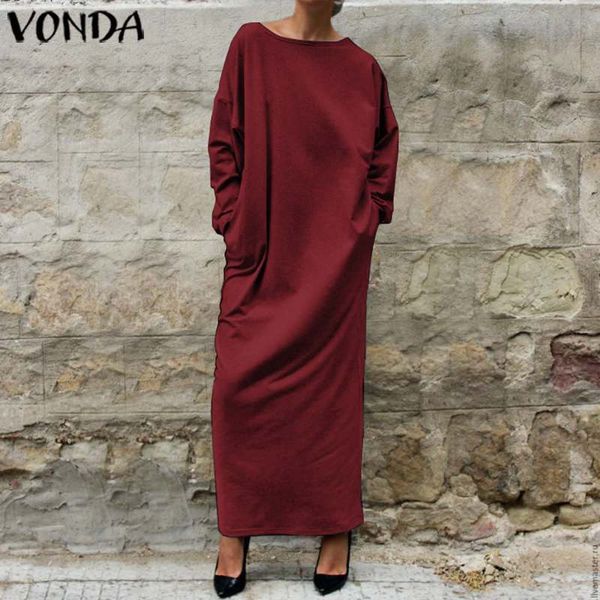 dresses 2021 vonda winter autumn women casual loose sweatshirt pockets round neck long sleeve maxi dress plus size party vestidos, Black;gray
dresses 2021 vonda winter autumn women casual loose sweatshirt pockets round neck long sleeve maxi dress plus size party vestidos, Black;gray