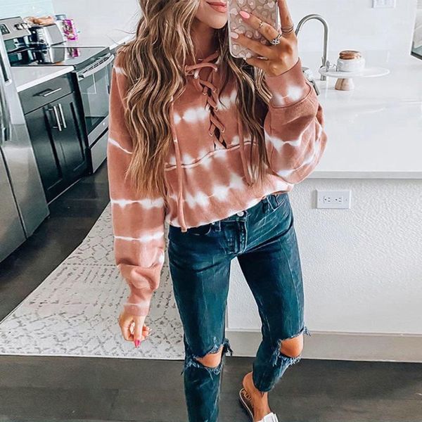 women's hoodies & sweatshirts casual pink tie dye print long sleeve women autumn winter hollow out cross bandage pullover female hooded, Black
women's hoodies & sweatshirts casual pink tie dye print long sleeve women autumn winter hollow out cross bandage pullover female hooded, Black