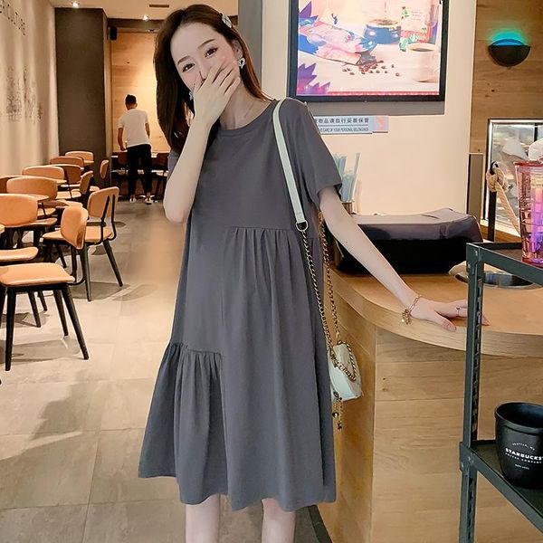 maternity dresses black grey pregnant women summer loose irregular dress short sleeve o-neck cotton casual pregnancy, White
maternity dresses black grey pregnant women summer loose irregular dress short sleeve o-neck cotton casual pregnancy, White