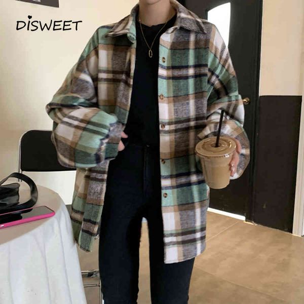 sweaters korean plaid women's clothing harajuku single-breasted long sleeved autumn ladies lapel large sized shirt woman, White;black
sweaters korean plaid women's clothing harajuku single-breasted long sleeved autumn ladies lapel large sized shirt woman, White;black