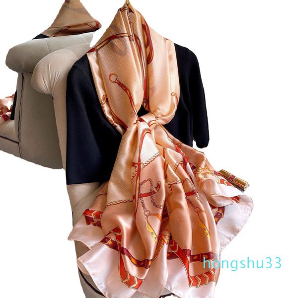 2021 new imitation silk scarf ladies fashion all-match professional chain printing sunscreen beach towel, Blue;gray
2021 new imitation silk scarf ladies fashion all-match professional chain printing sunscreen beach towel, Blue;gray