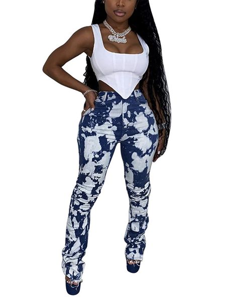 women denim pants middle-waist trousers dye printed party dance club loose wide-leg fall bottoms bright and cute women's & capris, Black;white
women denim pants middle-waist trousers dye printed party dance club loose wide-leg fall bottoms bright and cute women's & capris, Black;white