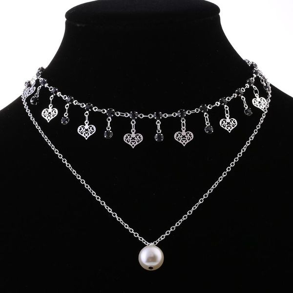 chains deserve to act the role of multilayer necklace hollow heart-shaped diamond female pearl pendant designer xl776, Silver
chains deserve to act the role of multilayer necklace hollow heart-shaped diamond female pearl pendant designer xl776, Silver