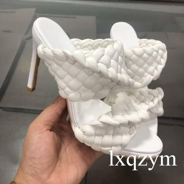 slippers fashion woman handmade weave knitted lady crossover open toe thin heels party brand sandals white black blue size 42
slippers fashion woman handmade weave knitted lady crossover open toe thin heels party brand sandals white black blue size 42
