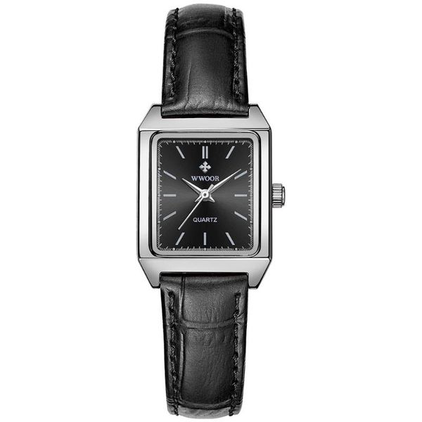 wristwatches 2021 wwoor women watches square wrist waterproof small dial ladies clock female leather strap, Slivery;brown
wristwatches 2021 wwoor women watches square wrist waterproof small dial ladies clock female leather strap, Slivery;brown