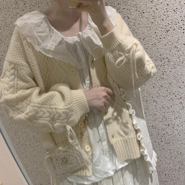 spring and autumn girl angola arctic velvet retro yellow white / red twist knitted sweater cardigan women harajuku women's knits & tee
spring and autumn girl angola arctic velvet retro yellow white / red twist knitted sweater cardigan women harajuku women's knits & tee