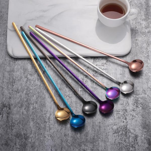 spoons rainbow color stir coffee spoon long handle ice cream eco-friendly stainless steel scoop tableware kitchen supplies
spoons rainbow color stir coffee spoon long handle ice cream eco-friendly stainless steel scoop tableware kitchen supplies