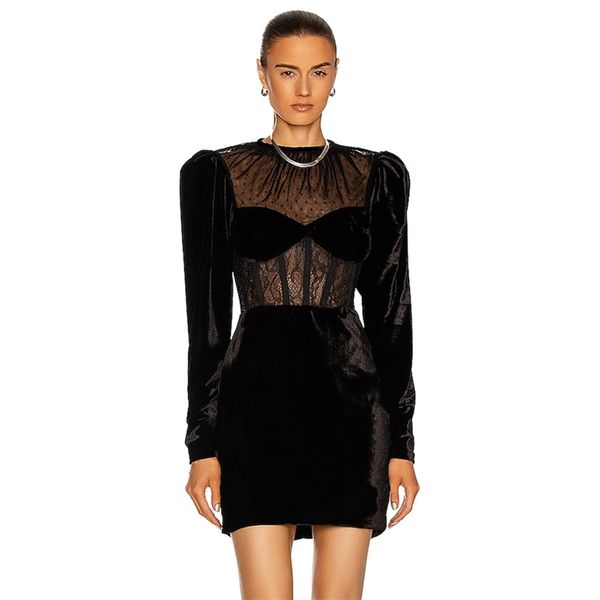 summer women elegant black lace mini dress lady long sleeve velvet club celebrity evening runway party 210507, Black;gray
summer women elegant black lace mini dress lady long sleeve velvet club celebrity evening runway party 210507, Black;gray