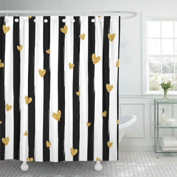 shower curtains pink pattern gold heart confetti on striped red black curtain waterproof polyester fabric 72 x inches with hooks
shower curtains pink pattern gold heart confetti on striped red black curtain waterproof polyester fabric 72 x inches with hooks