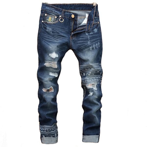 men's pants destroyed biker jeans with embroidery, high-quality jeans, torn, embroidered, skinny, holes, slim fit, denim, striped. aear, Black
men's pants destroyed biker jeans with embroidery, high-quality jeans, torn, embroidered, skinny, holes, slim fit, denim, striped. aear, Black