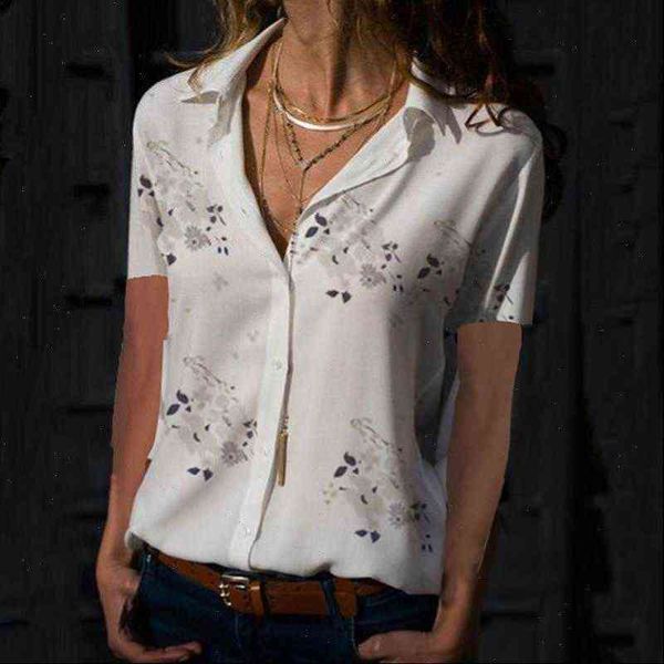 print women blouses v neck chiffon blouse summer elegant short sleeve female work shirts plus size lapel blusas, White
print women blouses v neck chiffon blouse summer elegant short sleeve female work shirts plus size lapel blusas, White