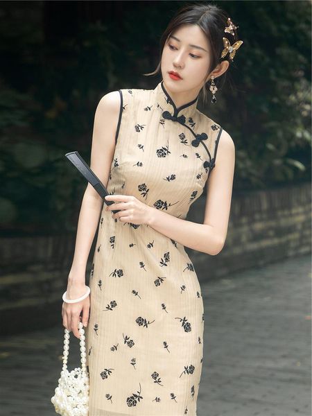 ethnic clothing 2021 chinese dress long women qipao nightclub partydress vintage morden flower print cheongsam sleeveless female vestido, Red
ethnic clothing 2021 chinese dress long women qipao nightclub partydress vintage morden flower print cheongsam sleeveless female vestido, Red