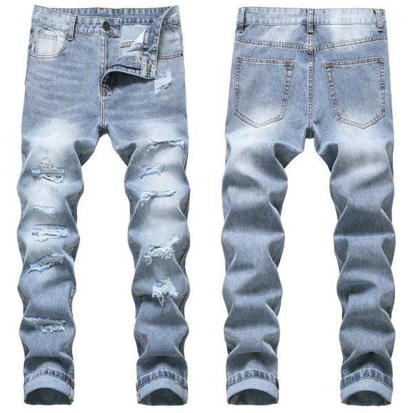 men's jeans european and american plus size casual mid-waist youth straight-leg trousers blue four-season
men's jeans european and american plus size casual mid-waist youth straight-leg trousers blue four-season