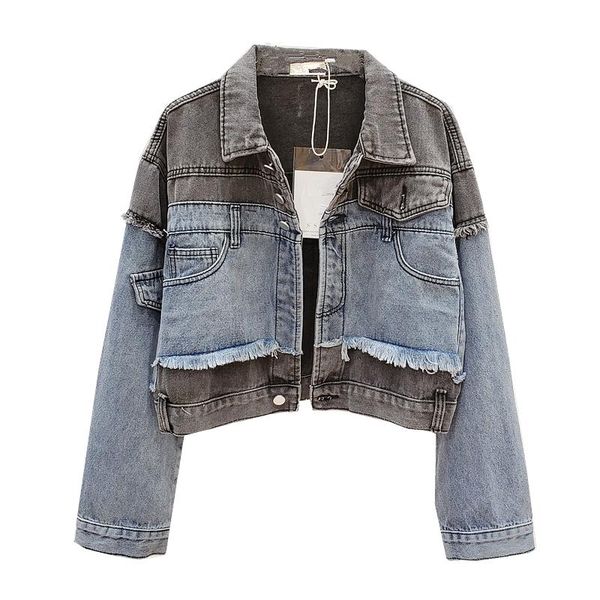women's jackets fashion patchwork tassel denim jacket female loose long-sleeved short coat vintage women outwear casual jeans streetwea, Black;brown
women's jackets fashion patchwork tassel denim jacket female loose long-sleeved short coat vintage women outwear casual jeans streetwea, Black;brown