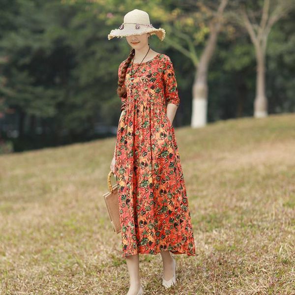 party dresses women 2021 summer fashion o-neck loose female cotton linen printed dress ladies long thin a-line vestidos y96, White;black
party dresses women 2021 summer fashion o-neck loose female cotton linen printed dress ladies long thin a-line vestidos y96, White;black