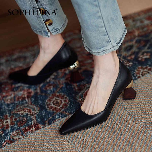 sophitina solid women's pumps shallow spring autumn party shoes handmade soft wear-resistant soles daily lady high heels ao111 210513, Black
sophitina solid women's pumps shallow spring autumn party shoes handmade soft wear-resistant soles daily lady high heels ao111 210513, Black