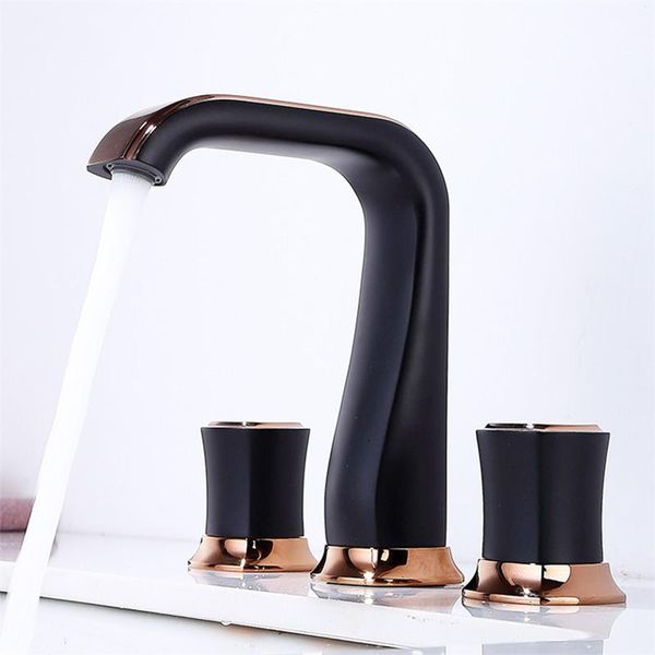 basin faucets mixer rose gold brass bathroom sink faucet and cold water 3 holes double handle luxury bathtub taps
basin faucets mixer rose gold brass bathroom sink faucet and cold water 3 holes double handle luxury bathtub taps