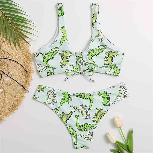 dinosaurs print bikini swimwear women summer lace up push up padded brazilian bikini thong biquini beachwear swimsuit, White;black
dinosaurs print bikini swimwear women summer lace up push up padded brazilian bikini thong biquini beachwear swimsuit, White;black