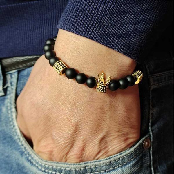 venta caliente micro incrustaciones de cobre circón corona pulsera de moda para hombres y mujeres pulsera de cuentas hecha a mano, Black
venta caliente micro incrustaciones de cobre circón corona pulsera de moda para hombres y mujeres pulsera de cuentas hecha a mano, Black