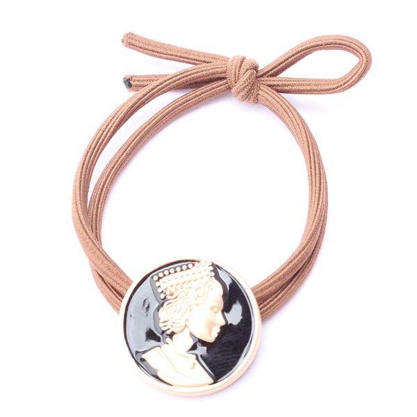 queens head hair ropes pony gold round pendant accessories brown elastic rope rubber band hair jewelry tails holder 018, Golden;silver
queens head hair ropes pony gold round pendant accessories brown elastic rope rubber band hair jewelry tails holder 018, Golden;silver