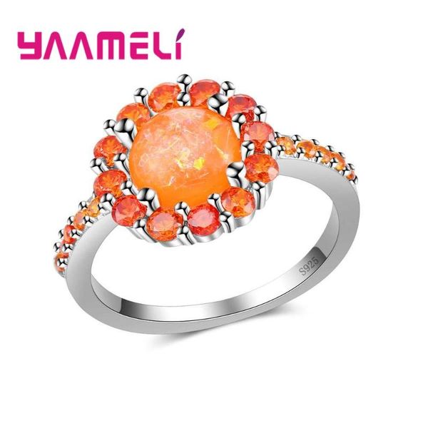 cluster rings bright orange pretty sun flowers shape opal 925 sterling silver around cubic zirconia crystal for women jewelry gift, Golden;silver
cluster rings bright orange pretty sun flowers shape opal 925 sterling silver around cubic zirconia crystal for women jewelry gift, Golden;silver
