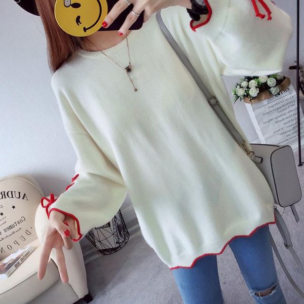 women's sweaters sweater women 2021 round neck patchwork lace up casual loose sell long-sleeve womens vestidos lxj684, White;black
women's sweaters sweater women 2021 round neck patchwork lace up casual loose sell long-sleeve womens vestidos lxj684, White;black