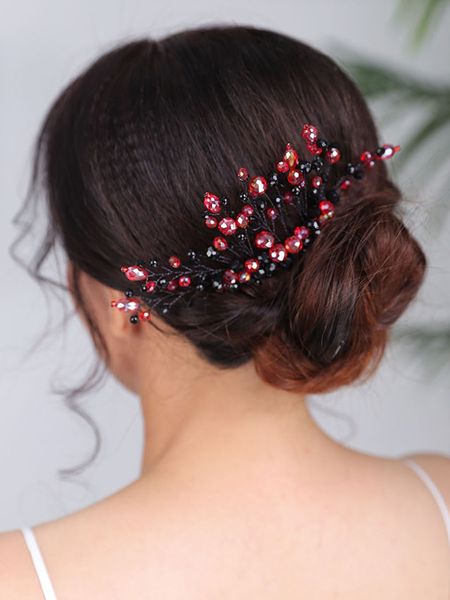 bohemian black red hair comb crystal headpieces holiday hair jewelry party fascinators bridal hair accessories for women wedding, Silver
bohemian black red hair comb crystal headpieces holiday hair jewelry party fascinators bridal hair accessories for women wedding, Silver