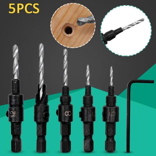 countersink drill woodworking bit set drilling pilot #10 #6 sizes #12 #8 #5 for screw holes k2f1 professional bits
countersink drill woodworking bit set drilling pilot #10 #6 sizes #12 #8 #5 for screw holes k2f1 professional bits