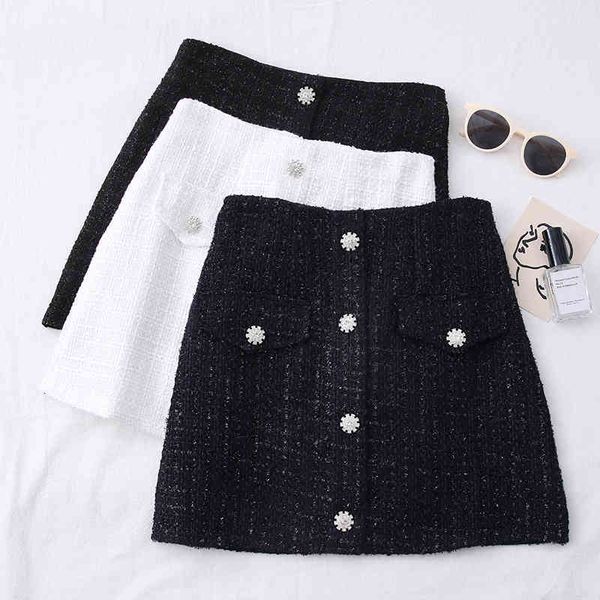 skirts fashion all-match small fragrance wind bright silk tweed high waist slim single-breasted diamond button skirt dpq8, Black
skirts fashion all-match small fragrance wind bright silk tweed high waist slim single-breasted diamond button skirt dpq8, Black